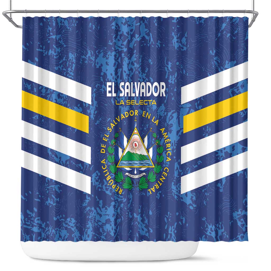 El Salvador Football Shower Curtain La Selecta Go Champions