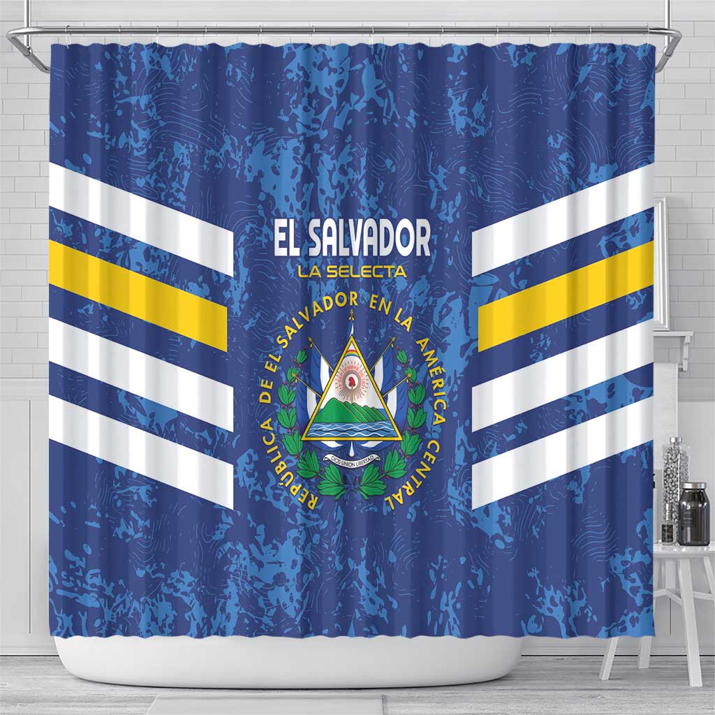 El Salvador Football Shower Curtain La Selecta Go Champions