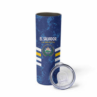Custom El Salvador Football Skinny Tumbler La Selecta Go Champions