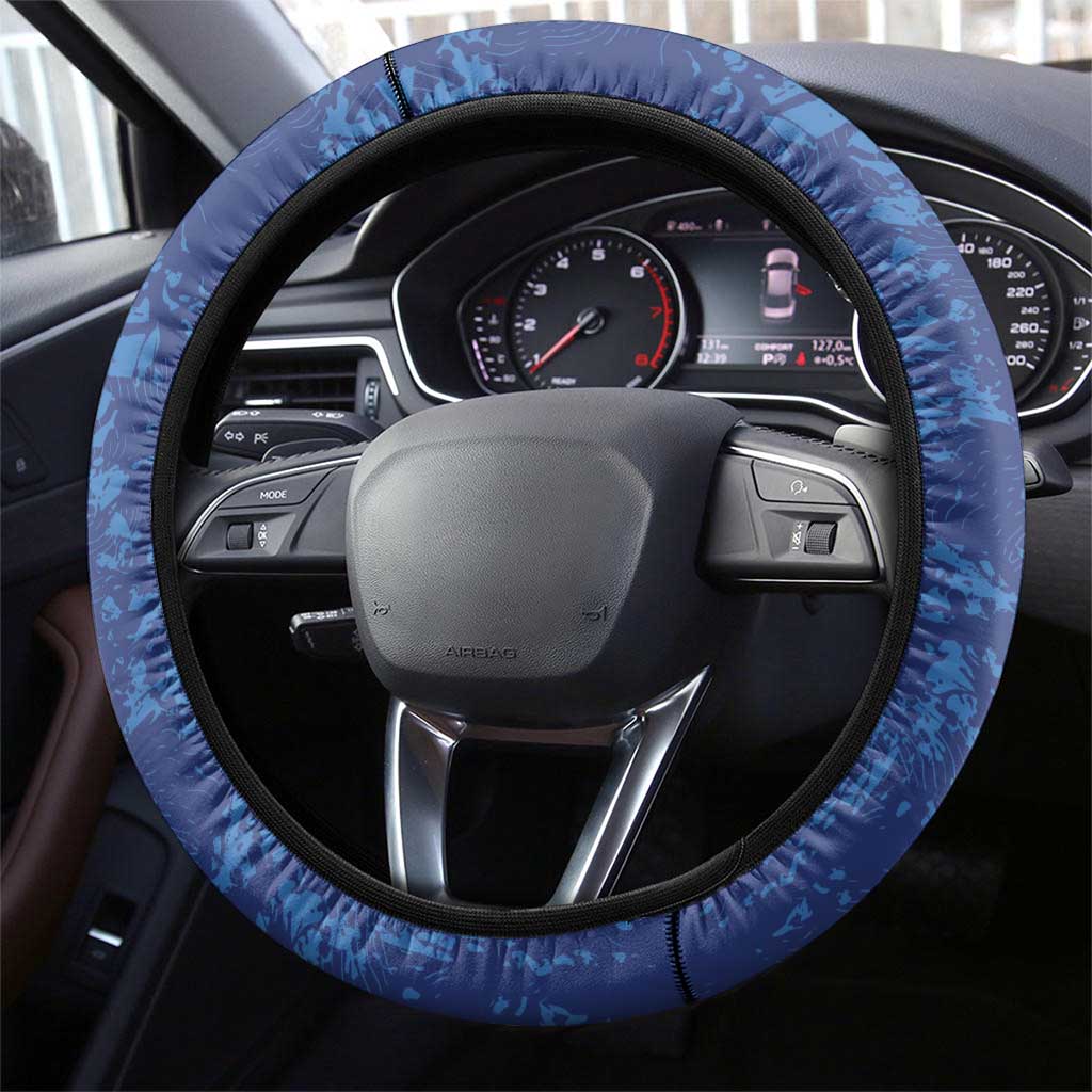El Salvador Football Steering Wheel Cover La Selecta Go Champions