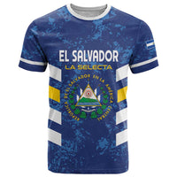Custom El Salvador Football T Shirt La Selecta Go Champions
