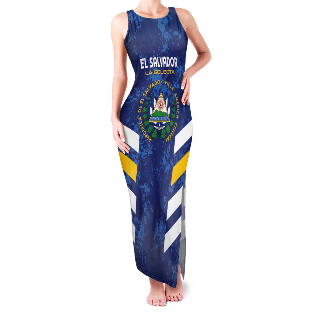 Custom El Salvador Football Tank Maxi Dress La Selecta Go Champions