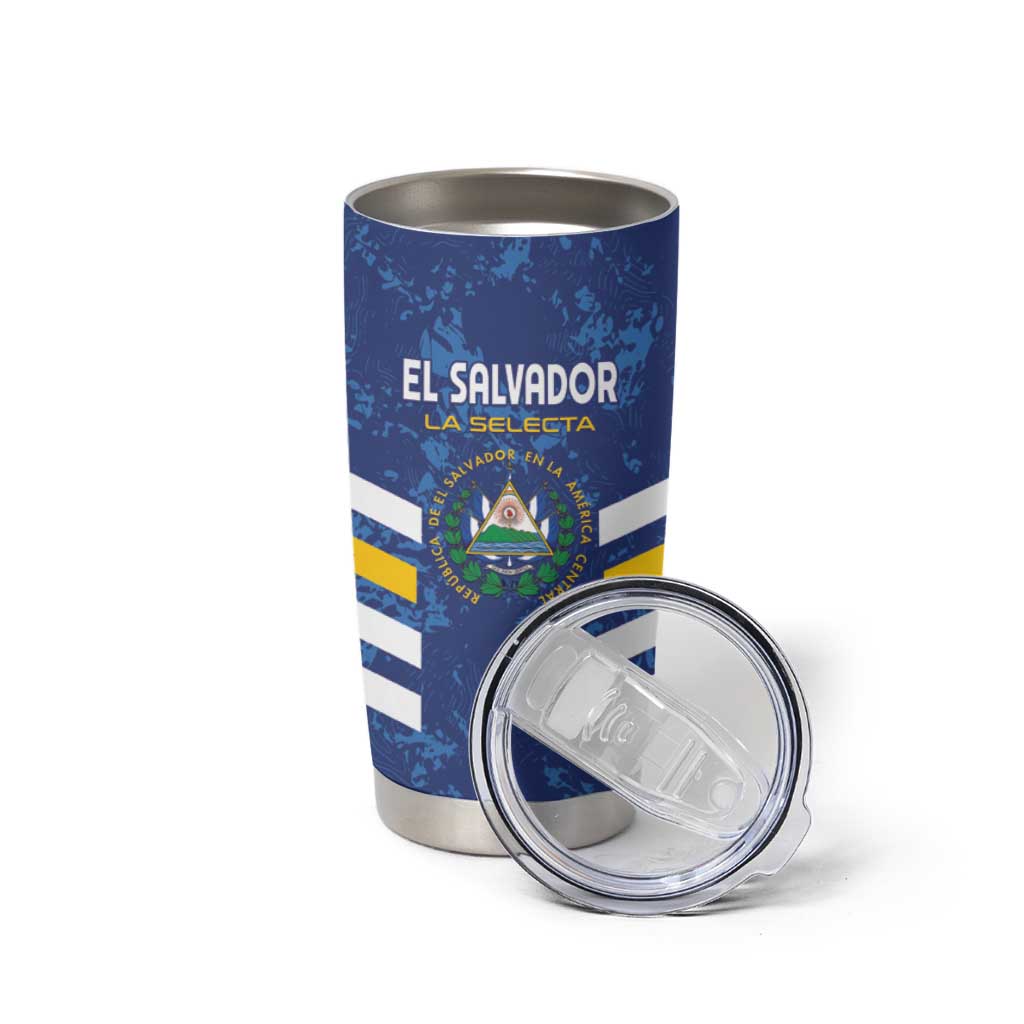Custom El Salvador Football Tumbler Cup La Selecta Go Champions
