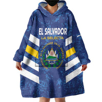 Custom El Salvador Football Wearable Blanket Hoodie La Selecta Go Champions