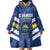 Custom El Salvador Football Wearable Blanket Hoodie La Selecta Go Champions