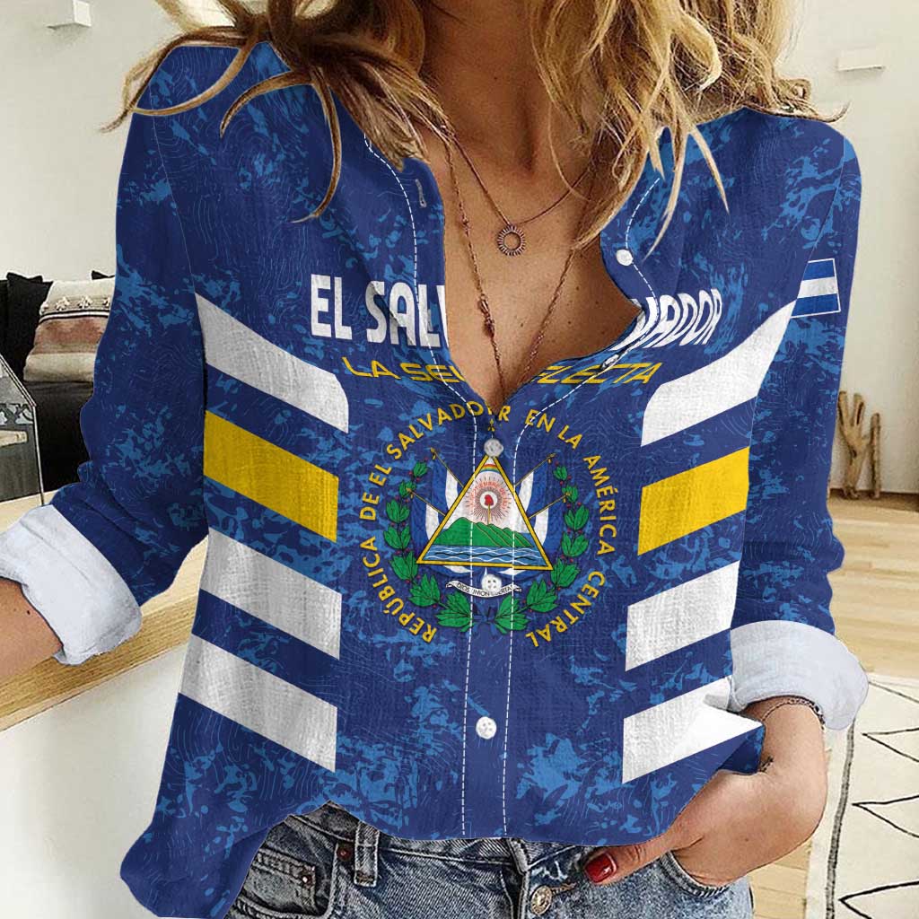 Custom El Salvador Football Women Casual Shirt La Selecta Go Champions