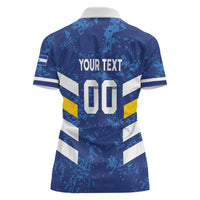 Custom El Salvador Football Women Polo Shirt La Selecta Go Champions