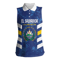 Custom El Salvador Football Women Sleeveless Polo Shirt La Selecta Go Champions