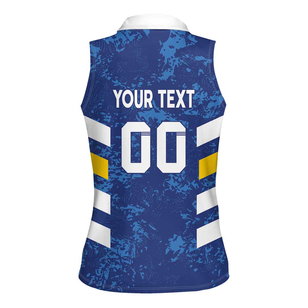 Custom El Salvador Football Women Sleeveless Polo Shirt La Selecta Go Champions