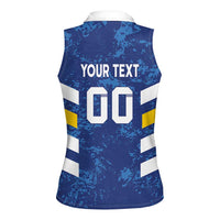 Custom El Salvador Football Women Sleeveless Polo Shirt La Selecta Go Champions