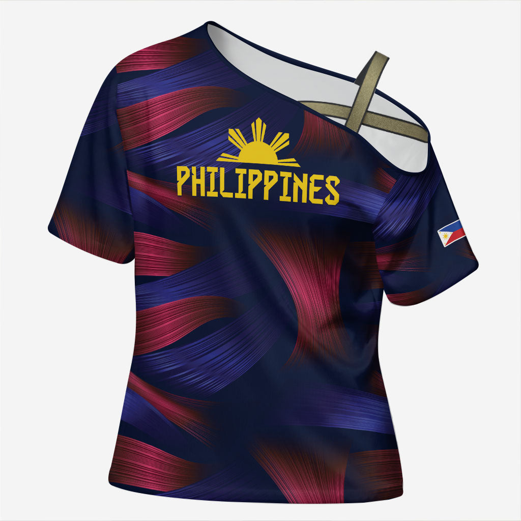 Custom Philippines 2026 Football Cross Shoulder Shirt Laban Pilipinas