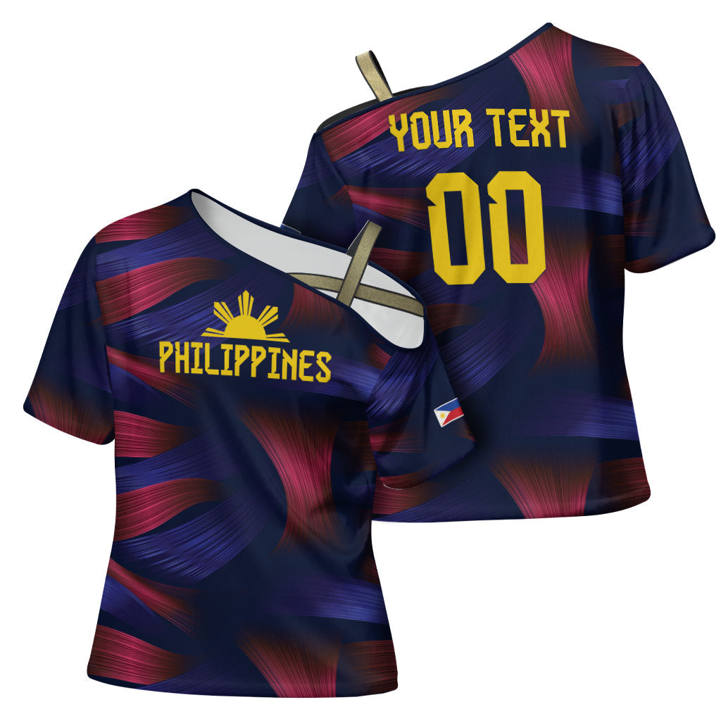 Custom Philippines 2026 Football Cross Shoulder Shirt Laban Pilipinas