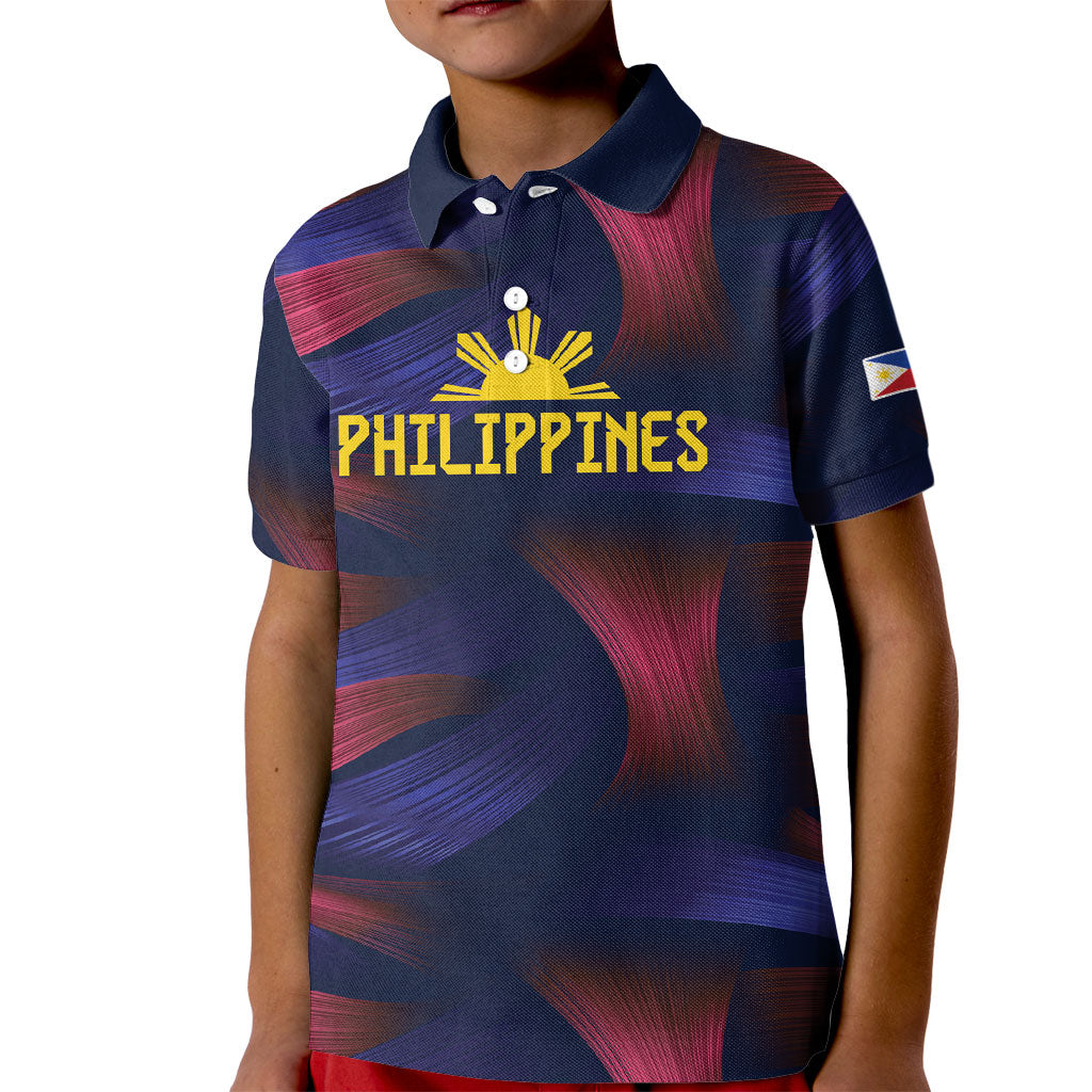 Custom Philippines 2026 Football Kid Polo Shirt Laban Pilipinas