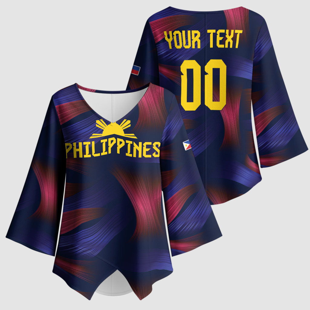 Custom Philippines 2026 Football Kimono Sleeve Blouse Laban Pilipinas