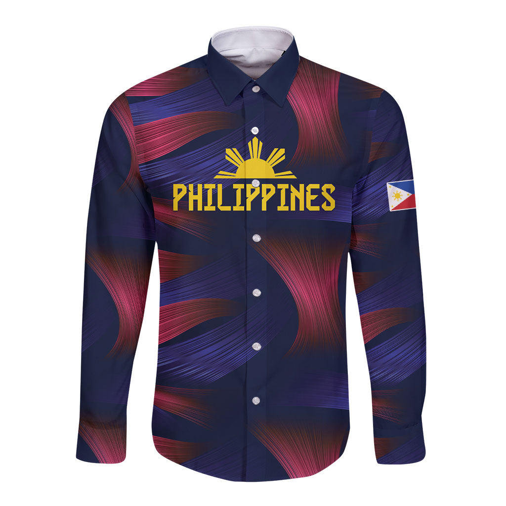 Custom Philippines 2026 Football Long Sleeve Button Shirt Laban Pilipinas