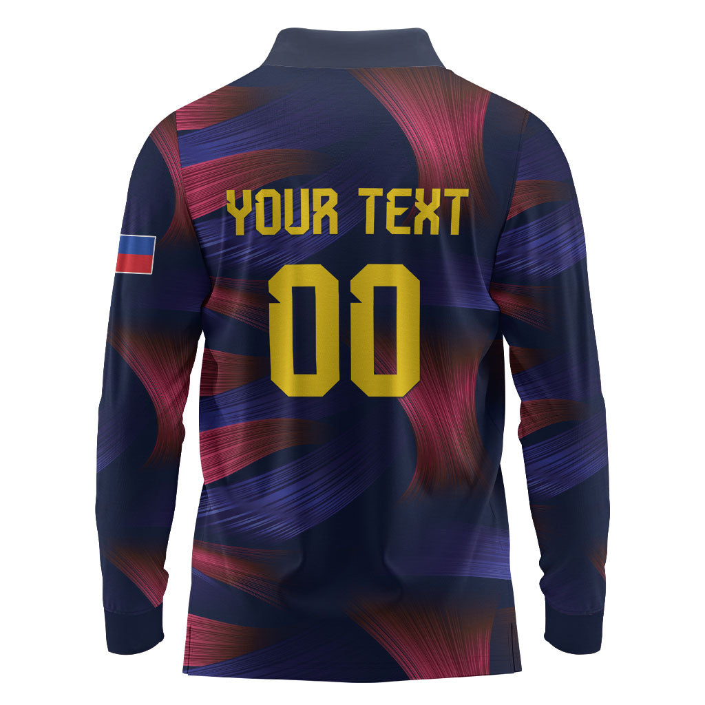 Custom Philippines 2026 Football Long Sleeve Polo Shirt Laban Pilipinas