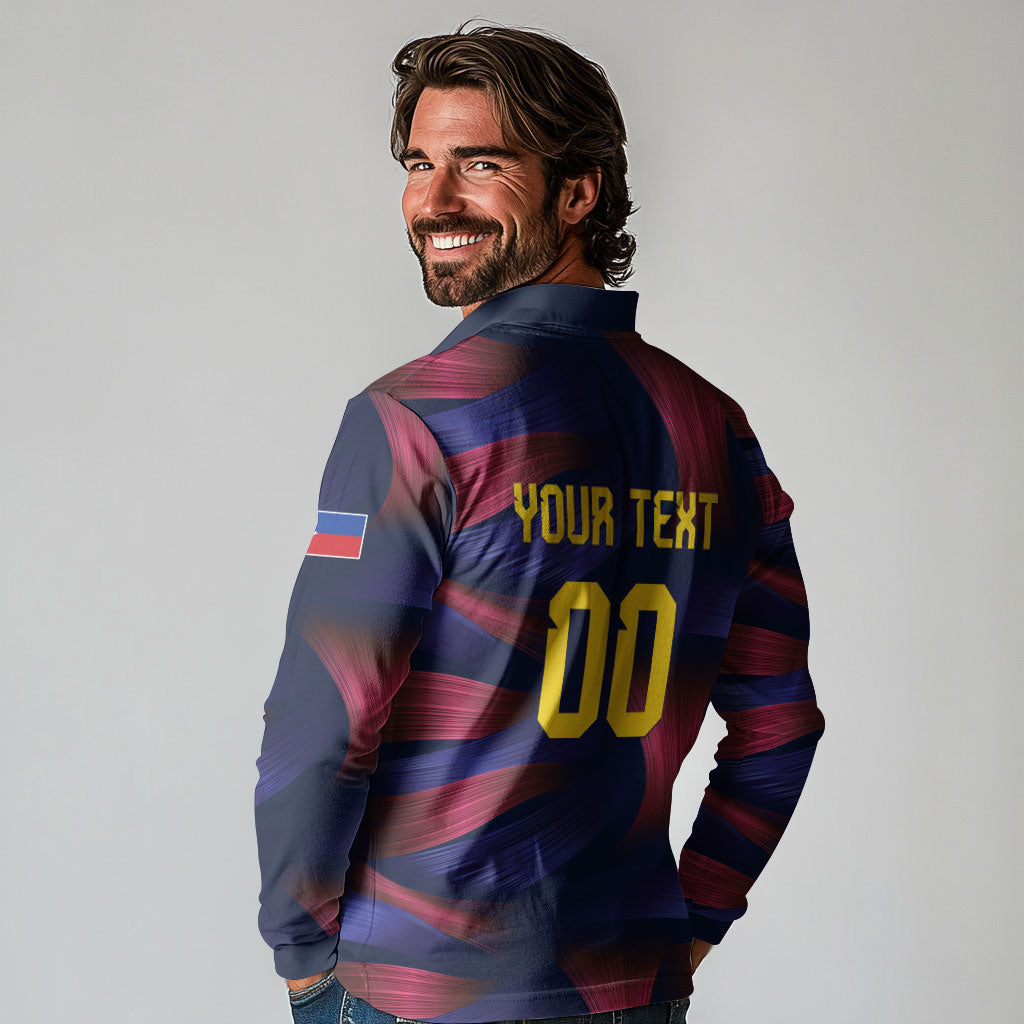 Custom Philippines 2026 Football Long Sleeve Polo Shirt Laban Pilipinas