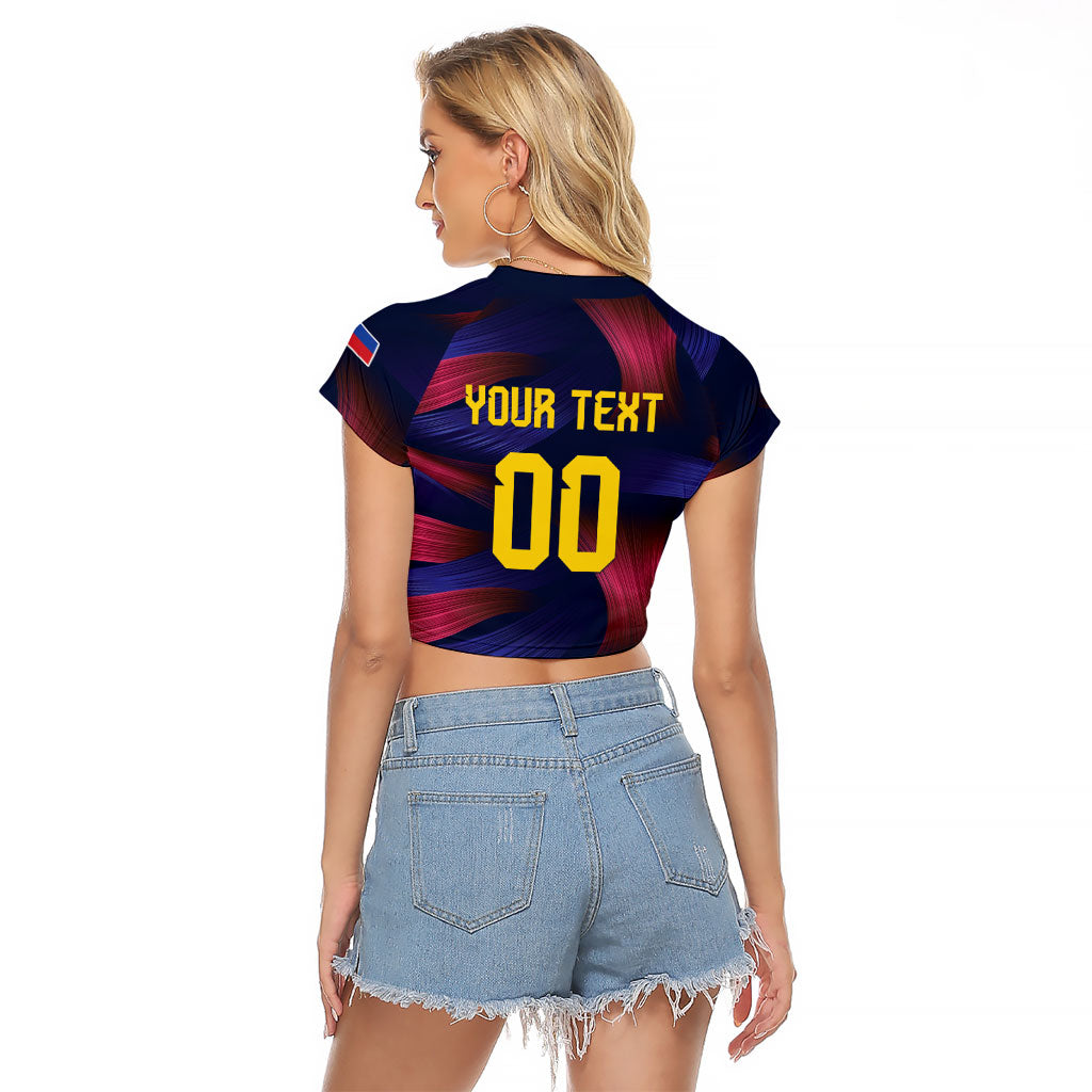Custom Philippines 2026 Football Raglan Cropped T Shirt Laban Pilipinas