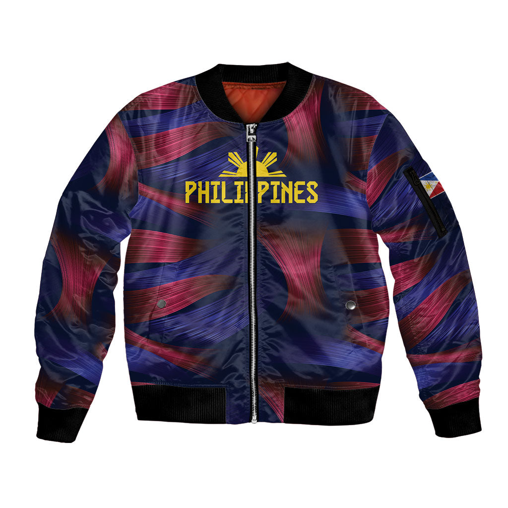 Custom Philippines 2026 Football Sleeve Zip Bomber Jacket Laban Pilipinas