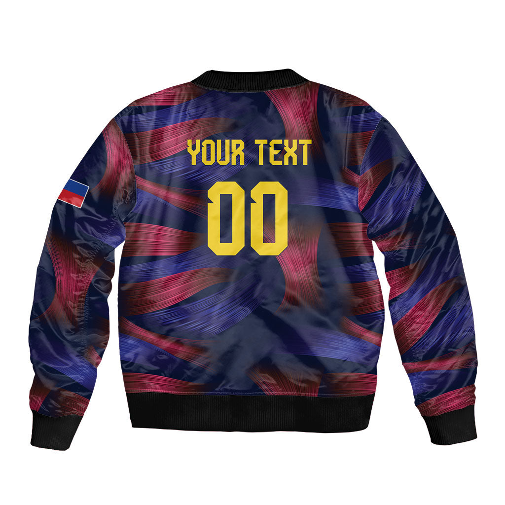 Custom Philippines 2026 Football Sleeve Zip Bomber Jacket Laban Pilipinas