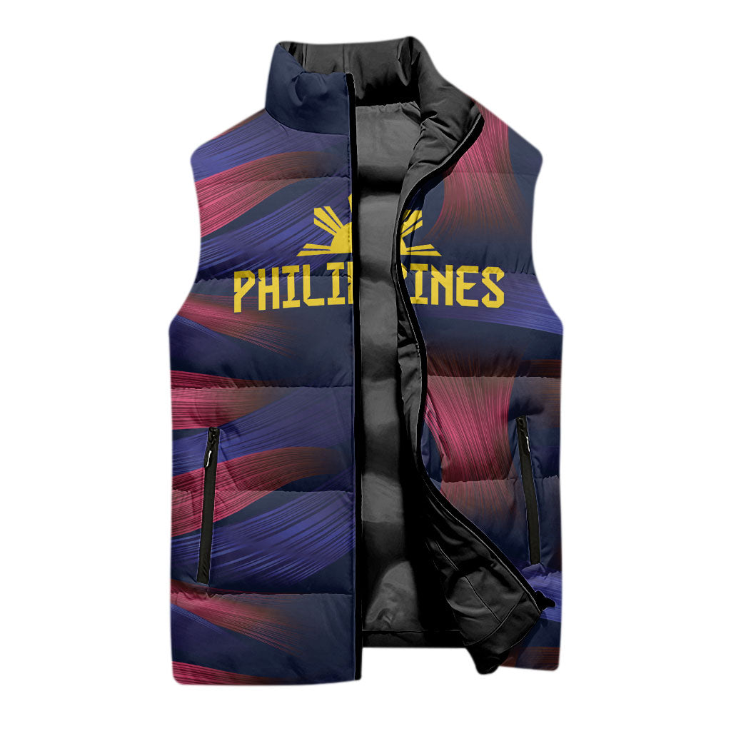 Custom Philippines 2026 Football Sleeveless Puffer Jacket Laban Pilipinas