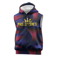 Custom Philippines 2026 Football Sleeveless Zip Hoodie Laban Pilipinas