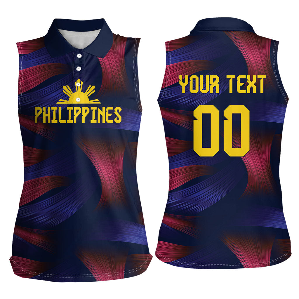Custom Philippines 2026 Football Women Sleeveless Polo Shirt Laban Pilipinas