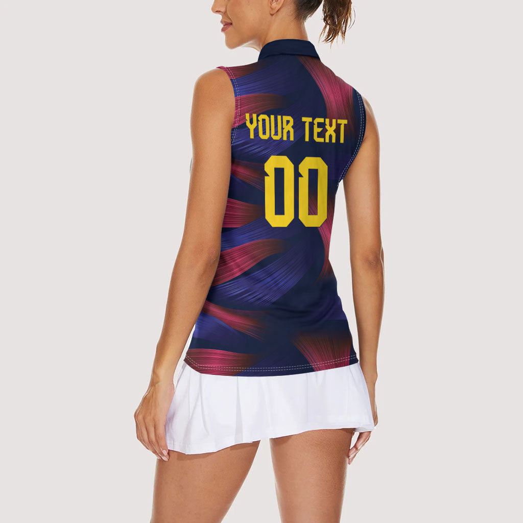Custom Philippines 2026 Football Women Sleeveless Polo Shirt Laban Pilipinas