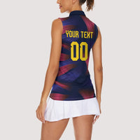Custom Philippines 2026 Football Women Sleeveless Polo Shirt Laban Pilipinas