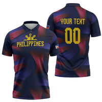 Custom Philippines 2026 Football Zipper Polo Shirt Laban Pilipinas