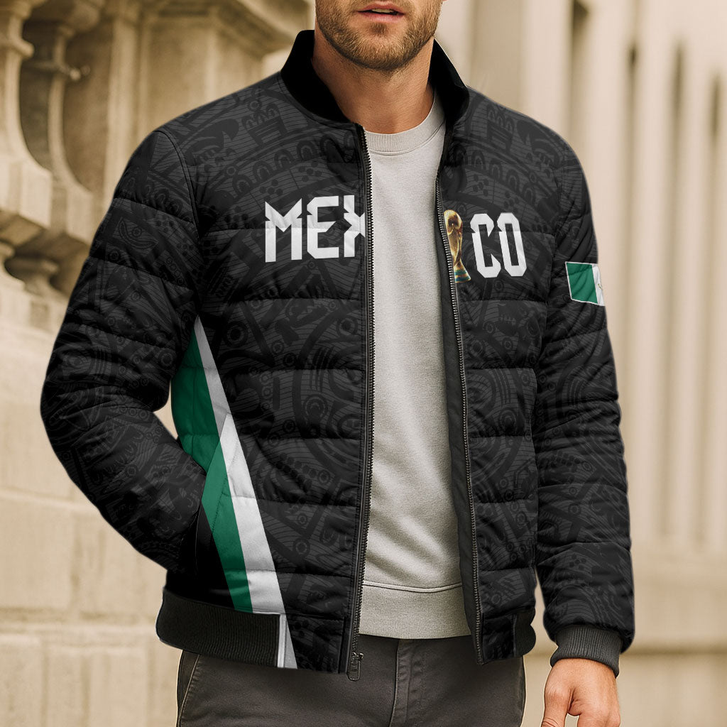 Custom Mexico 2026 World Football Bomber Puffer Jacket Somos Mexico Champions