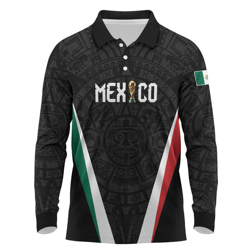 Custom Mexico 2026 World Football Long Sleeve Polo Shirt Somos Mexico Champions
