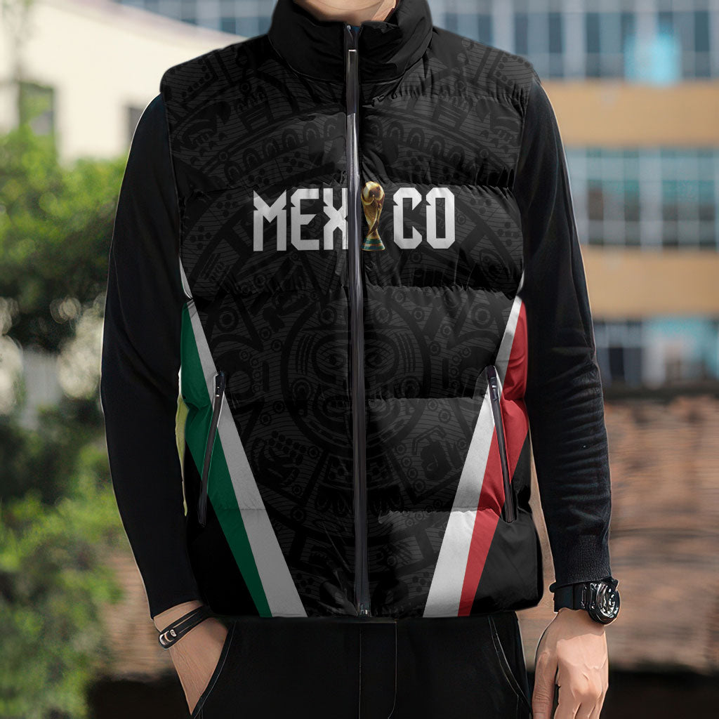 Custom Mexico 2026 World Football Sleeveless Puffer Jacket Somos Mexico Champions