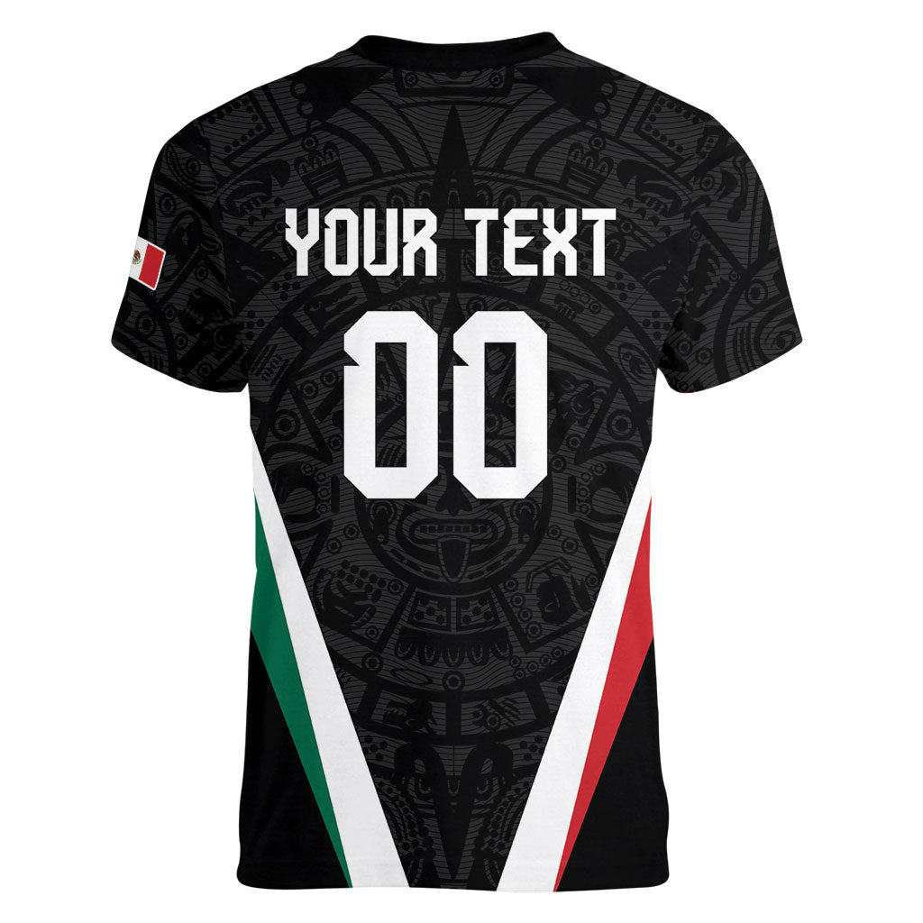 Custom Mexico 2026 World Football Women V-Neck T-Shirt Somos Mexico Champions