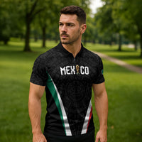 Custom Mexico 2026 World Football Zipper Polo Shirt Somos Mexico Champions