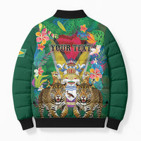Personalized Guyana 60th Independence Day Bomber Puffer Jacket Diamond Jubilee
