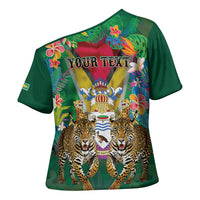 Personalized Guyana 60th Independence Day Cross Shoulder Shirt Diamond Jubilee