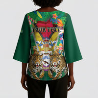 Personalized Guyana 60th Independence Day Kimono Sleeve Blouse Diamond Jubilee