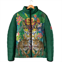 Personalized Guyana 60th Independence Day Padded Jacket Diamond Jubilee