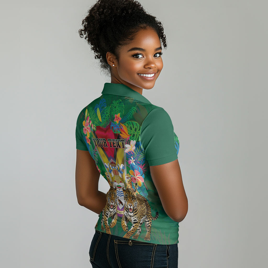 Personalized Guyana 60th Independence Day Women Polo Shirt Diamond Jubilee