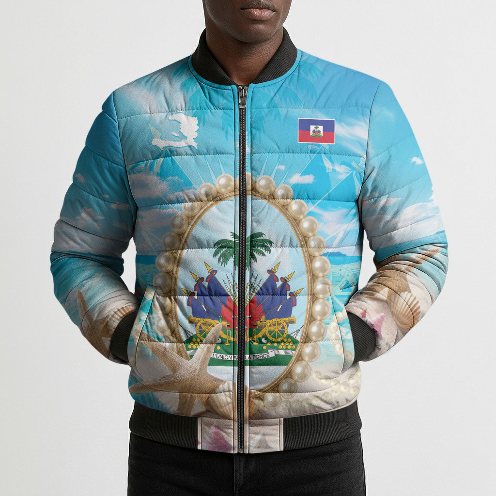 Personalized Haiti The Pearl Of Antilles Bomber Puffer Jacket Summer Aesthetic Vibe