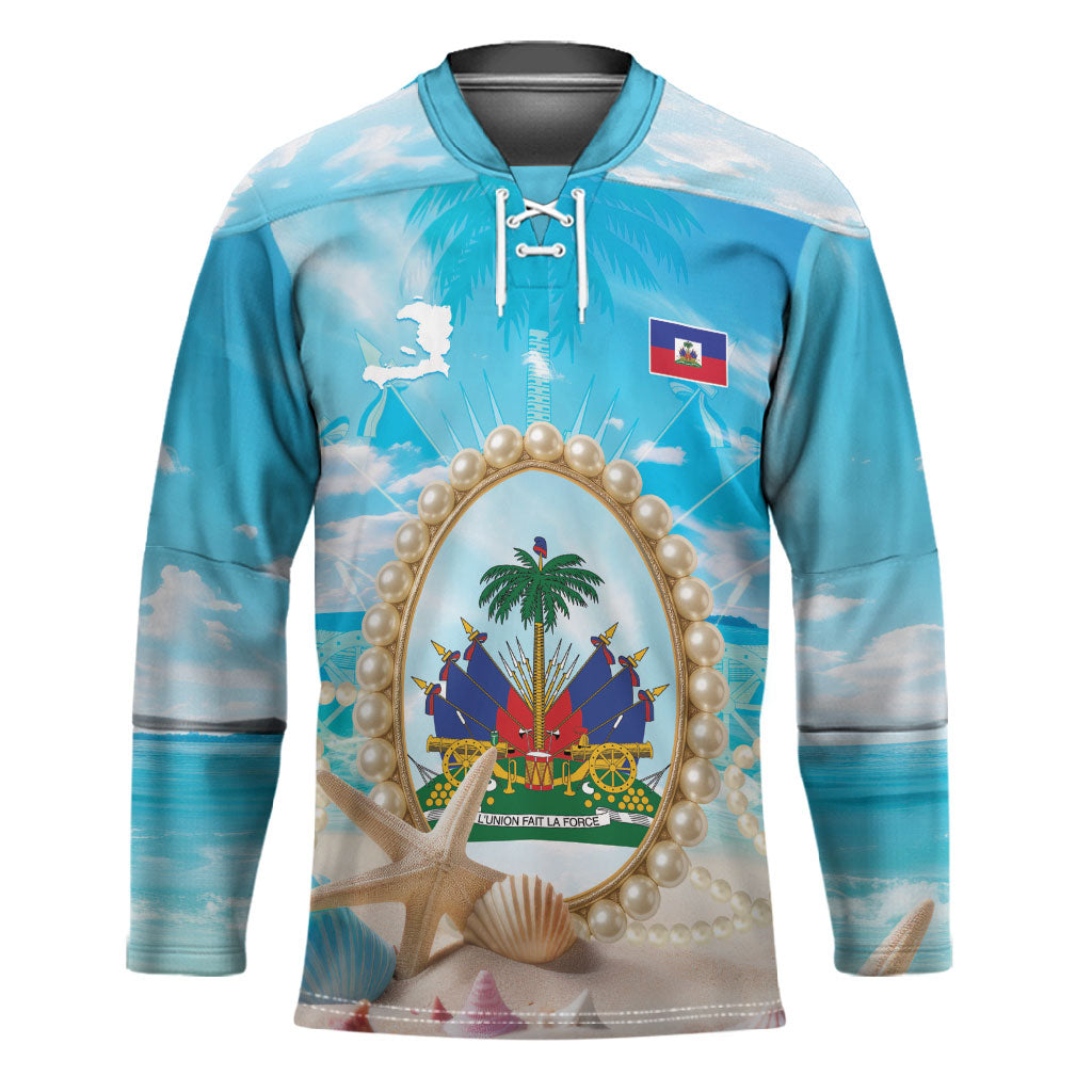 Personalized Haiti The Pearl Of Antilles Hockey Jersey Summer Aesthetic Vibe