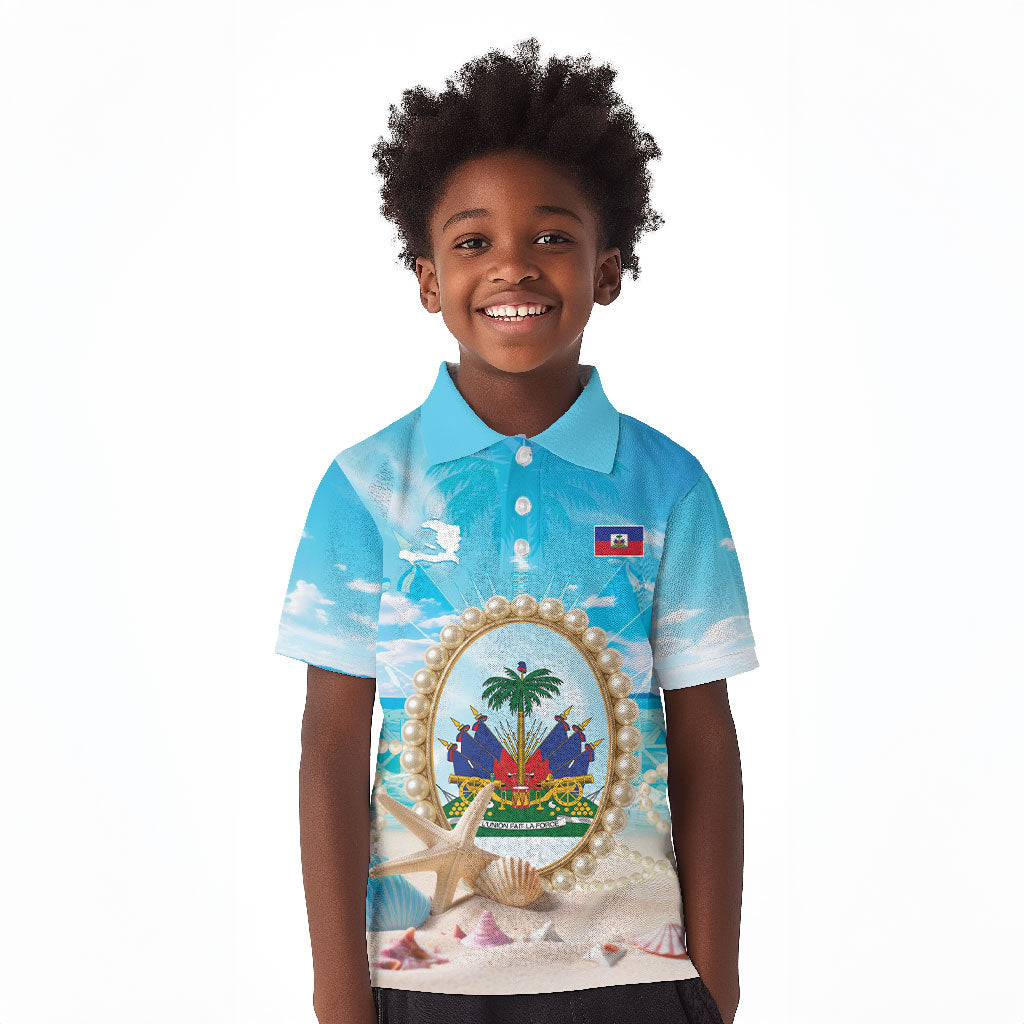 Personalized Haiti The Pearl Of Antilles Kid Polo Shirt Summer Aesthetic Vibe