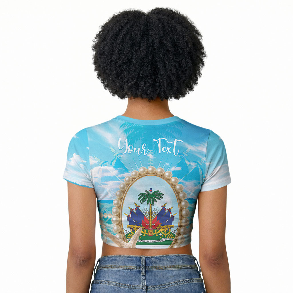 Personalized Haiti The Pearl Of Antilles Raglan Cropped T shirt Summer Aesthetic Vibe