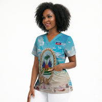 Personalized Haiti The Pearl Of Antilles Scrub Top Summer Aesthetic Vibe