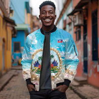 Personalized Haiti The Pearl Of Antilles Sleeve Zip Bomber Jacket Summer Aesthetic Vibe