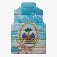 Personalized Haiti The Pearl Of Antilles Sleeveless Puffer Jacket Summer Aesthetic Vibe