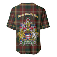 Canada Baseball Jersey Canadian Coat Of Arms Mix Maple Leaf Tartan - Wonder Print Shop