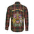 Canada Long Sleeve Button Shirt Canadian Coat Of Arms Mix Maple Leaf Tartan - Wonder Print Shop