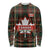 Custom Canada Long Sleeve Shirt Canadian Coat Of Arms Mix Maple Leaf Tartan LT01